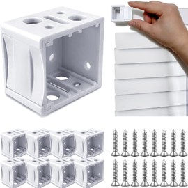 Mini Blind Brackets, 1 Inch Blind Brackets, Window Blind Brackets for Headrail Holder, White Brackets for Blinds, Mini Blinds Box Mounting Bracket (8 pcs)
