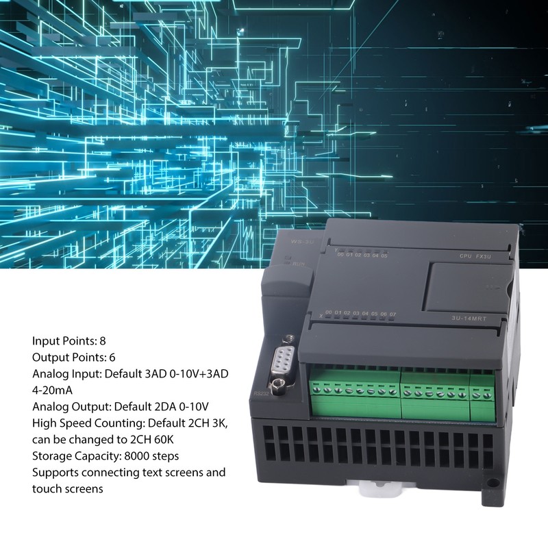 Programmable Logic Module Controller Unit PLC Industrial Control Board DC24V