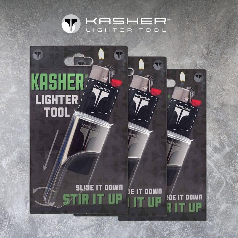 Kasher Classic Lighter Tool Without Lighter - Stainless Steel, Lightweight,