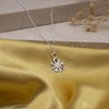 Tuscany Silver Daisy Pendant on Curb Chain 46cm/18"