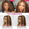 Highlight Lace Front Wigs Human Hair Pre Plucked 12 Inch