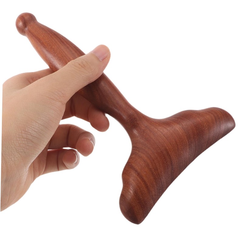 Mikinona 2pcs Wooden Gua Sha Facial Tools Portable Handheld Massage
