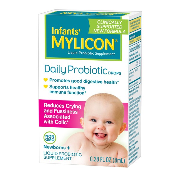 Infants' Mylicon Daily Probiotic Drops, for Colic and Fussiness, 8mL, 21 Daily Doses