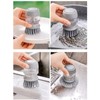 KASHLAND Soap Dispenser Palm Dish Scrub Brush with Storage Bracket