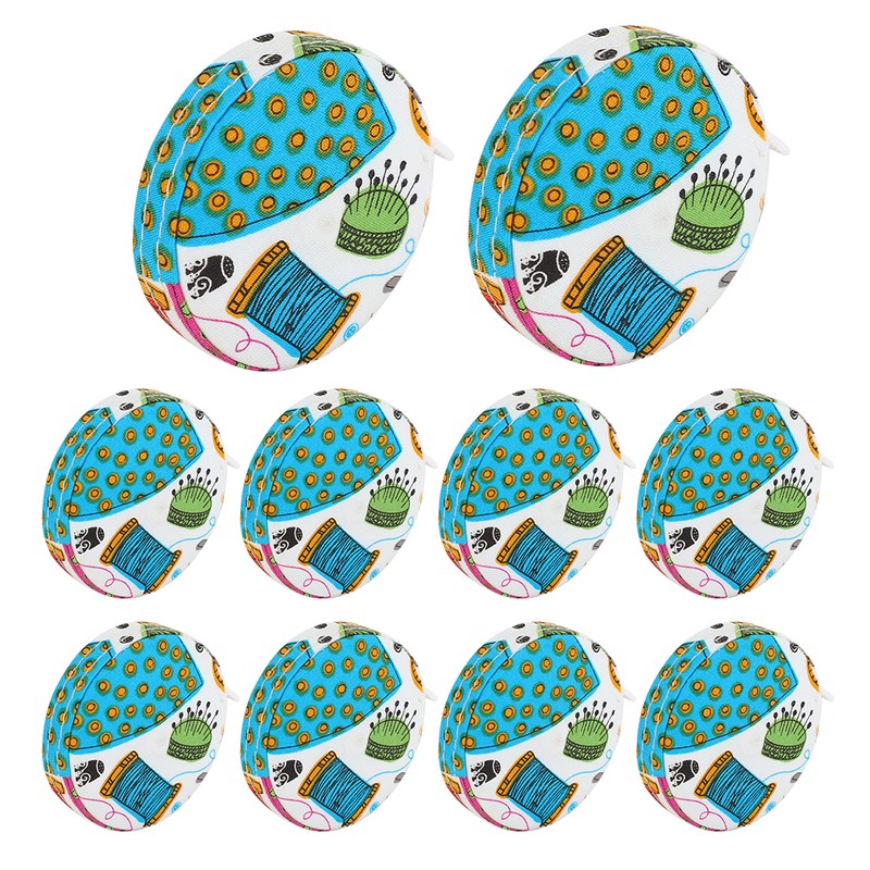 10pcs Tape Measure Portable Retractable Ruler Cloth Body Tape Measure