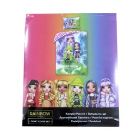 Halantex Rainbow High Jade Skyler Violet Bed Set – Reversible Duvet Cover 140 x 200 cm and Pillowcase 70 x 90 cm – Multi-Coloured – 100% Cotton