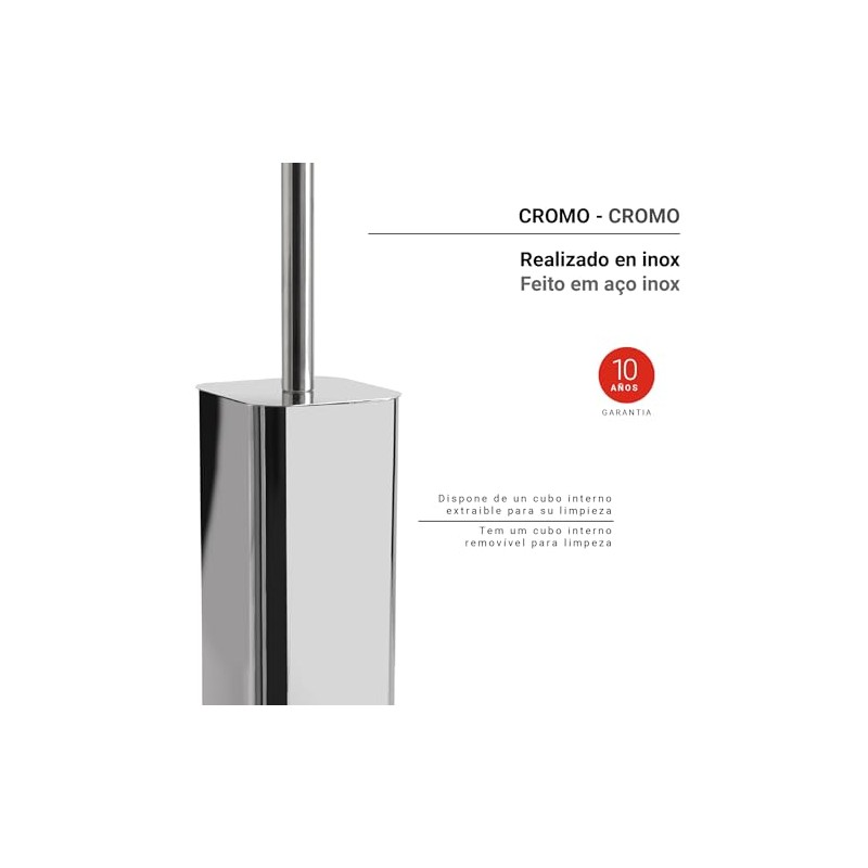 Gedy Jack Toilet Brush Holder, Chrome
