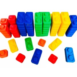 Hacer y Aprender Bloques Gigantes Para Construcción 100 Pzs. De 1 Y 2 Puntos