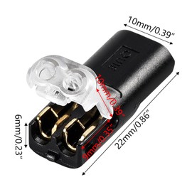 Pack of 40 Electrical Cable Connectors, H-Type Wire Stripping Cable Connectors, Fast Double Wire Terminal Block, 18-22AWG Wire Quick Splice Connector, Quick Double Wire Terminal Block