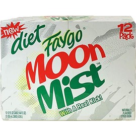Faygo Moon Mist DIET citrus soda pop, 12-fluid ounce cans 12-pack suitcase box