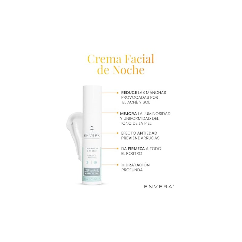 Envera Crema Noche Facial Retinol Niacinamida Ácido Hialurónico Rutina Nocturna