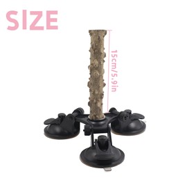 Natural Perches for Bird Cages with 3 Suction Cups Perches Bird Accessories Stand Toy for Birds Budgies Parrot Parakeets Cockatiels