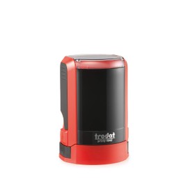 Flame Red Circular Notary Stamp (Black Ink) | North Carolina