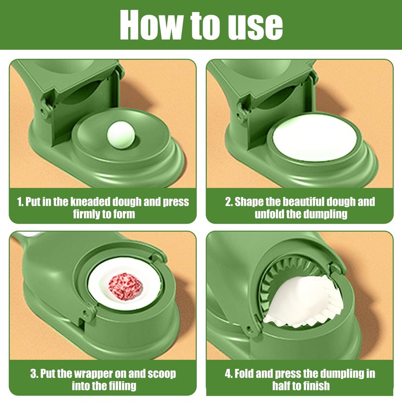 KFDDRN Dumpling Maker Tool 2 in 1 Dumpling Maker Mold