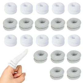 Finger Bandages 20 Pcs Elastic Finger Cots Cotton Finger Roll Tubular Bandage Dressings Thumb Bandage Fingers Protector Covers for Finger Sprains