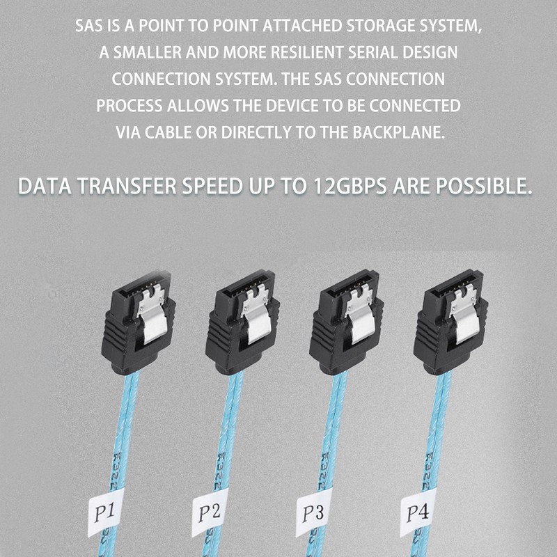 12GBPS Mini SAS HD SFF 8643 to 4 SATA 3.0