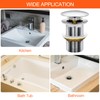 Fousenuk Sink Drain Fitting, Drain Valve for Sink and Washbasin,