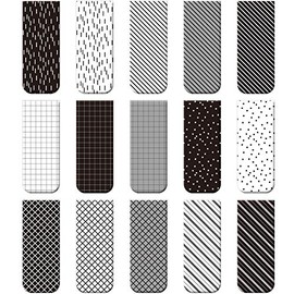 30 marcadores magnéticos magnéticos de páginas surtidos para estudiantes de papelería, marcadores magnéticos (negro y blanco)