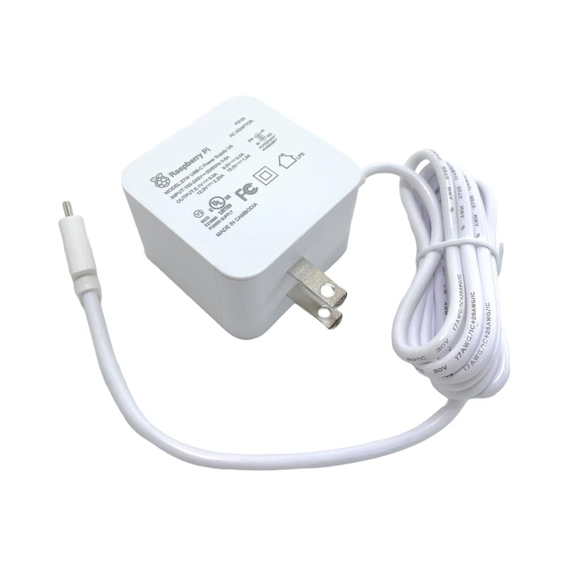 330OHMS Fuente Oficial Raspberry Pi 27W USB-c 5.1v 5a Raspberry