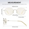 Cyxus 1562 Sunglasses Oval Frame, Mental, Women's, Small Face Effect,