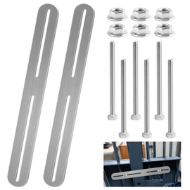 2 x Mounting Set for Fence Post Box, Fence Fastening Post Box Fixing 360 x 24 mm, Fence Attachment for Post Boxes, Fence Mounting, with 6 M5 Screws