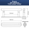 Ruacq Self Adhesive Toilet Paper Holder Brushed Double Post Pivoting
