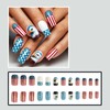 ONPRESS 24Pcs 4th of July Press on Nails Medium Square