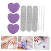 SAFIGLE 10 Sets Nail File Buffer Kit Heart Shaped Sponge