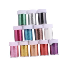 Operitacx 12pcs Nail Art Glitter Powders Sequins Nail Decorations Manicure Sequins Colorful