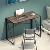Garden Elements Modern Small Folding Computer Desk, Portable, Space-Saving Home