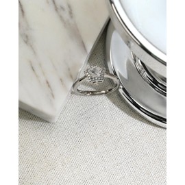 Watforsh Silver Star Celestial Crystal CZ Stone Y2k Stackable Adjustable Cubic Zirconia Thin Rings for Women