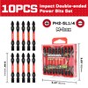 Geinxurn 10Pcs SL1/4-PH2 Impact Double End Screwdriver Bit Set, 2.56