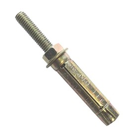 Merriway BH03966 (2 Pcs) YZP Loose 8.8 Steel Bolt Projecting Shield Anchor Steel, M10 x 90 mm - Pack of 2 Pieces
