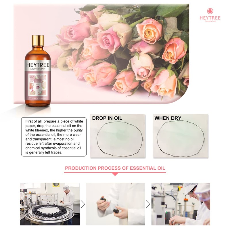HEYTREE Rose Essential Oil 100ml Natural Rose Essential Oils Perfect
