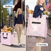 CIBOTIES Reusable Grocery Bag on 5 Wheels, Rolling Shopping Bags