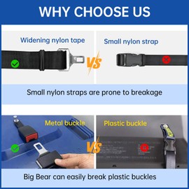 KOMOHOM Bear Proof Trash Can Lid Lock, Raccoon Proof Garbage Can Strap (Metal Enhanced Version)