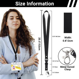 Segarty [Detachable Neck Strap Ranking] Lanyard Neck Hanger, Set of 10, Cell Phone Strap, Employee Card Neck Lanyard, Name Tag, School ID Card, Ticket Holder, Key Fall Prevention, Flat Strap, Easy to