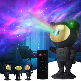 Astronaut Star Galaxy Projector - ASTRAEA Space Starry Night Light Nebula Ceiling Projection Lamp with Timer and Remote for Kids Adults Bedroom, Gaming Room, Room Decor, Christmas Birthday Gift