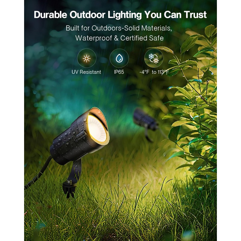 HIBOITEC 12W Spot Lights Outdoor 110V to 120V Landscape Lighting