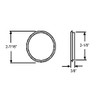 Nuk3y Easy Snap in Closet Door Finger Pull, 2-1/8"", 4-Pack