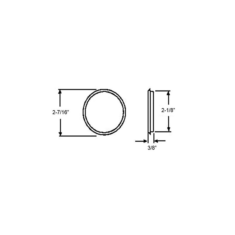 Nuk3y Easy Snap in Closet Door Finger Pull, 2-1/8"", 4-Pack