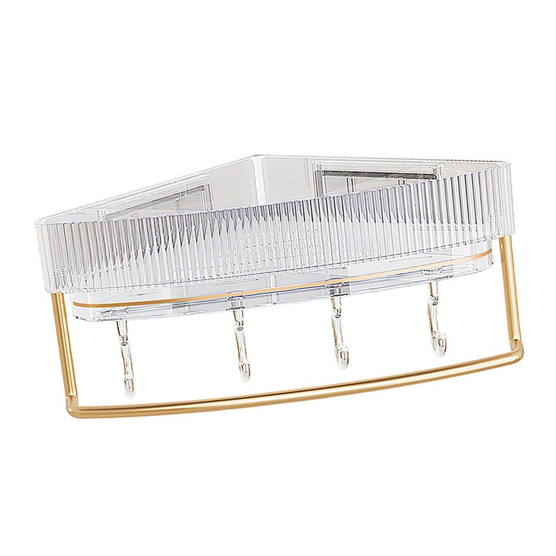 Wall Basket Shelf Corner Clear Corner Triangular Storage Rack Bathroom