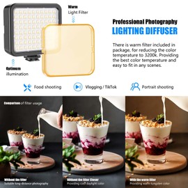 Mettlelite VL80 LED Video Light Kit Portable Continuous on Camera Photography Lighting Ultra Bright with Mini Tripod & Color Filters for Streaming Video Conferencing Gaming TikTok Vlogging