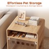 DAWNYIELD Dog Crate Furniture with Flip-Up Door & PET Panel