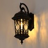 WUPYI Black Outdoor Wall Light Lantern Fixtures,21" H Waterproof Wall-Mount
