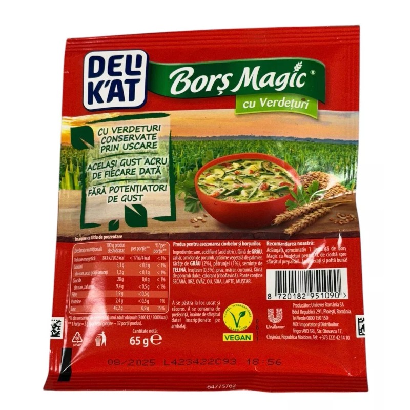 Delikat Bors Magic Verdeturi BORSCH with Herbs Lovage Sour Soup