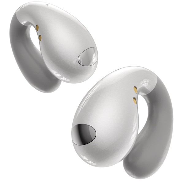 Boytond Ultra Open-Ear-Earbuds Wireless Bluetooth - Ergonomic Clip-On Earbuds, Bone