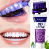 ROZINO 8D Snow Purple Whitening Toothpaste 100g | Neutralizes Yellow Stains with Violet Pigments | Deep Cleaning Foam & Peppermint Oil for Fresh Breath
