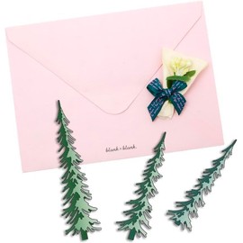 Christmas Tree Metal Die Cuts, 1Pc Silver Narrow Pine Tree Cutting Dies, Xmas Tree Embossing Stencil Template for Card Making, DIY Scrapbooking Paper, Die-Cutting and Embossing