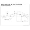 Kingston Brass Kingston 6-Inch Adjustable Center Wall Mount Kitchen Faucet,